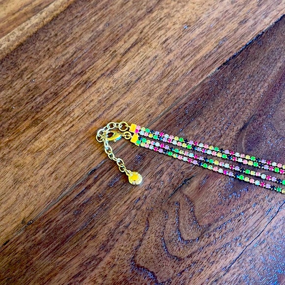 Baublebar Gold Tennis Necklace with Colorful Gemstones - Picture 4 of 8